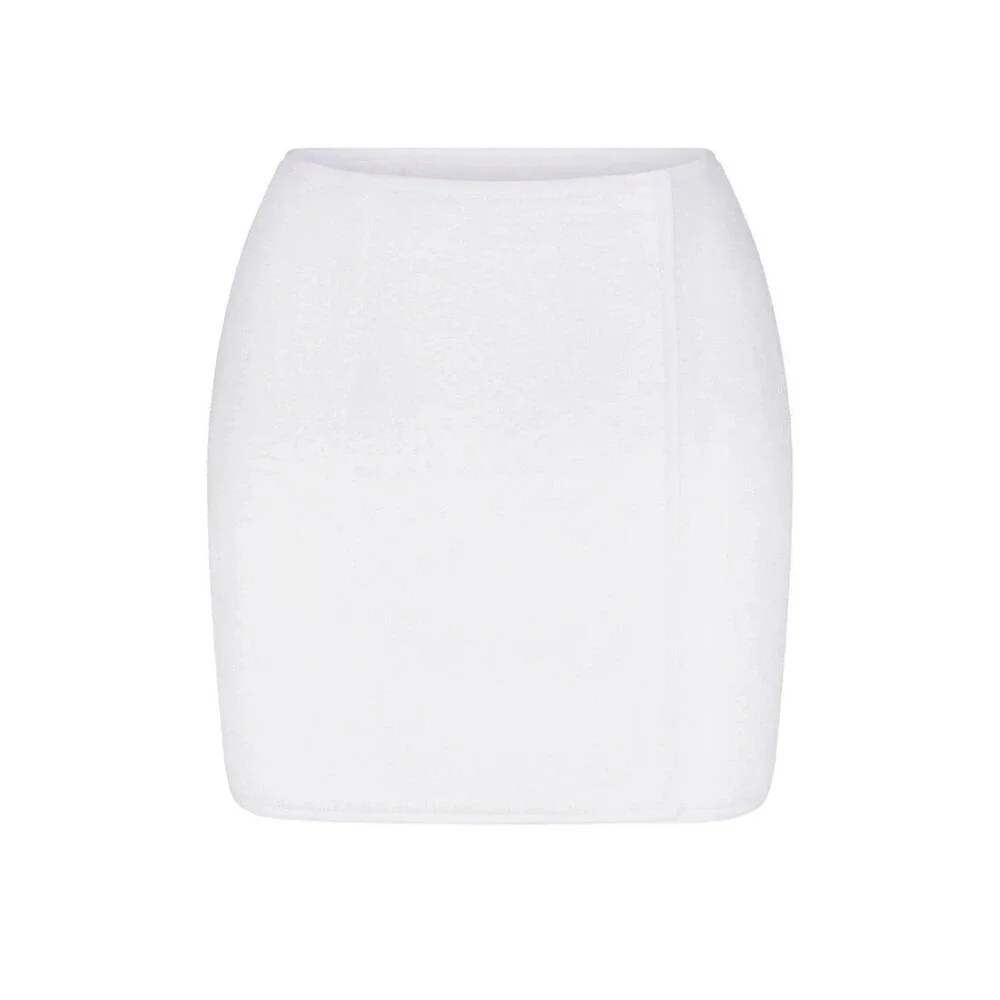 Swim TERRY COVER UP MINI WRAP SKIRT